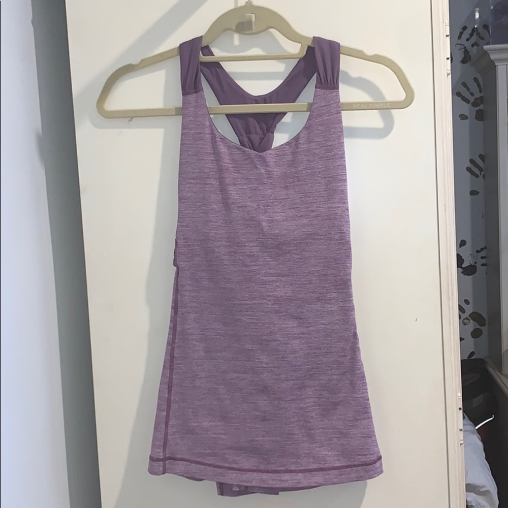 Lululemon Spin Me Twist Back Tank Top Heathered